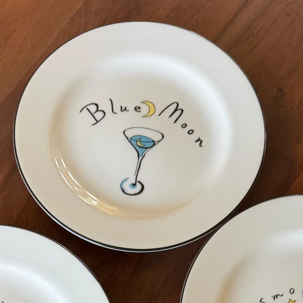 Pottery Barn Martini Plates set of four